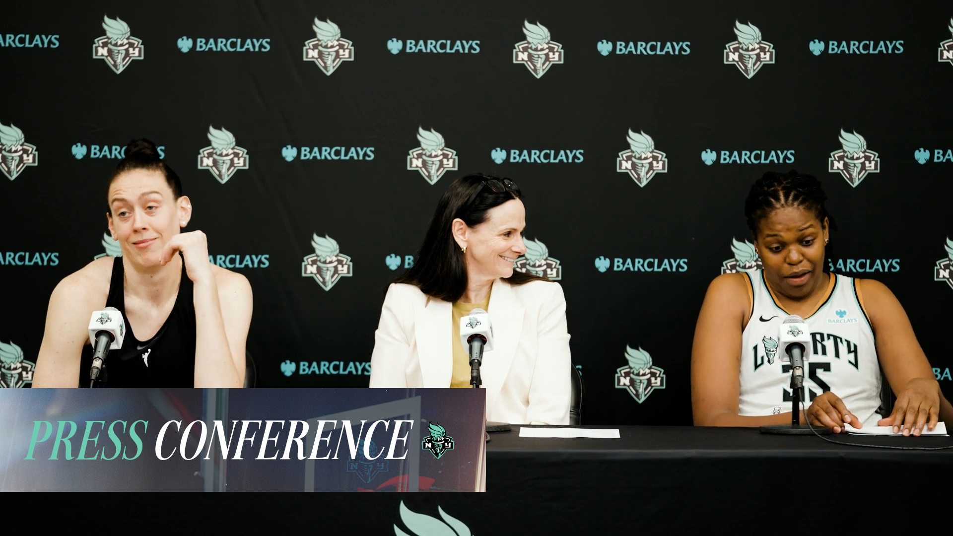 Breanna Stewart, Jonquel Jones & Sandy Brondello | Post Game Press Conference | August 25, 2025